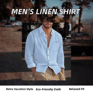 Spring New <b>Men's</b> Vintage Mandarin Single Breasted Knitted Solid Color Spandex/Polyester Loose Casual <b>Long</b>-Sleeve <b>Cardigan</b> Shirt - Product Image 2