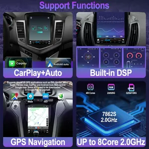 Autoradio 9,<span class=keywords><strong>7</strong></span> pouces pour Honda Accord <span class=keywords><strong>7</strong></span> 2003-2008, lecteur multimédia vidéo style Tesla, CarPlay, Android Auto, GPS, Navi, DSP, stéréo, caméra 360° - Product Image 4