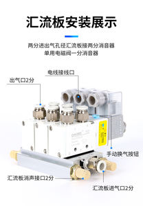 Électrovanne de commande pneumatique à cinq voies à deux positions 4V210-08 4V110-06 <span class=keywords><strong>4V310</strong></span>-<span class=keywords><strong>10</strong></span> 4V410-15 Nouvel état 24V - Product Image 2
