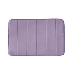 40 * 60cm solid coral velvet bathroom anti-skid floor mat, bathroom water absorbing and quick drying foot mat