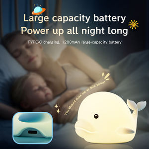 Luce Notturna Più Venduta a Forma di Simpatico Delfino, Lampada da Comodino per la Stanza dei Bambini Ricaricabile USB, Dimmerabile con Funzione Timer - Product Image 3