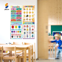 Póster Educativo Árabe para Niños + Juego de Tableta de Escritura LCD, Decoraciones para Cuarto de Niños, Cartón Educativo Preescolar