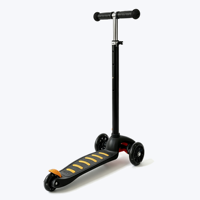 Trottinette pour enfants LS-304B en acier, hauteur réglable, 3-6 ans, trois roues, éclairage LED, charge maximale 65 kg, frein arrière, roulements ABEC-7 en PU/PVC