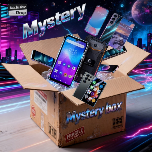 100% Smartphone 5G LTE CDMA French Mystery Box Wholesale Android 6800mAh Battery Decacore CPU OLED 90Hz HD Screen Dual SIM