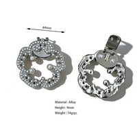 Approvisionnement direct usine transfrontalier Nouvelle boucle de chaussure de luxe légère en zinc avec fleur de perle et strass, accessoire pour chaussures à talons hauts