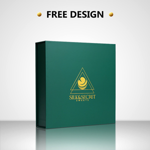 Boîte à thé au chocolat vert avec logo personnalisé haut de gamme impression de logo enduit UV doré pour l'emballage alimentaire et les cadeaux - Product Image 6