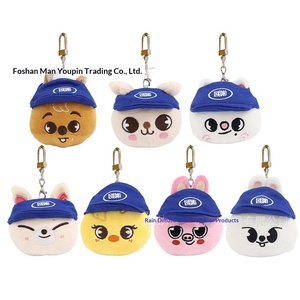 Lindo llavero de peluche con forma de cabeza de oso SK, con diseño de Fang <span class=keywords><strong>Lee</strong></span> <span class=keywords><strong>Min</strong></span> <span class=keywords><strong>Ho</strong></span> <span class=keywords><strong>Lee</strong></span> Yong <span class=keywords><strong>Ho</strong></span> Felix Hat, regalos para fans. - Product Image 4