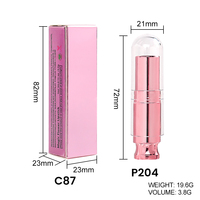 Fleur de cristal rouge à lèvres changement de température rouge à lèvres personnalisé marque beauté baume à lèvres maquillage usine
