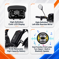 OUXI V8 Pro EU Warehouse Vélo Électrique Tout-Terrain 24 Pouces avec Batterie au Lithium 48V, Freins à Disque, Pneus Larges, Vélos Électriques V8