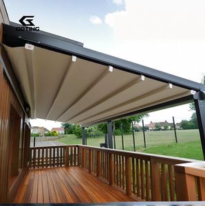 Ngoài trời dù để che nắng điều khiển từ xa sơn tĩnh điện nhôm có thể thu vào mái hiên cho Patio - Product Image 1