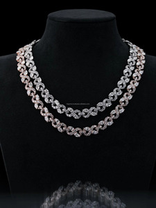 Bling 925 Silver VVS Moissanite <b>Iced</b> Diamond Hip Hop Jewelry Necklace Women Men Rope <b>Chain</b> Gift for Certified Bezel Set - Product Image 3