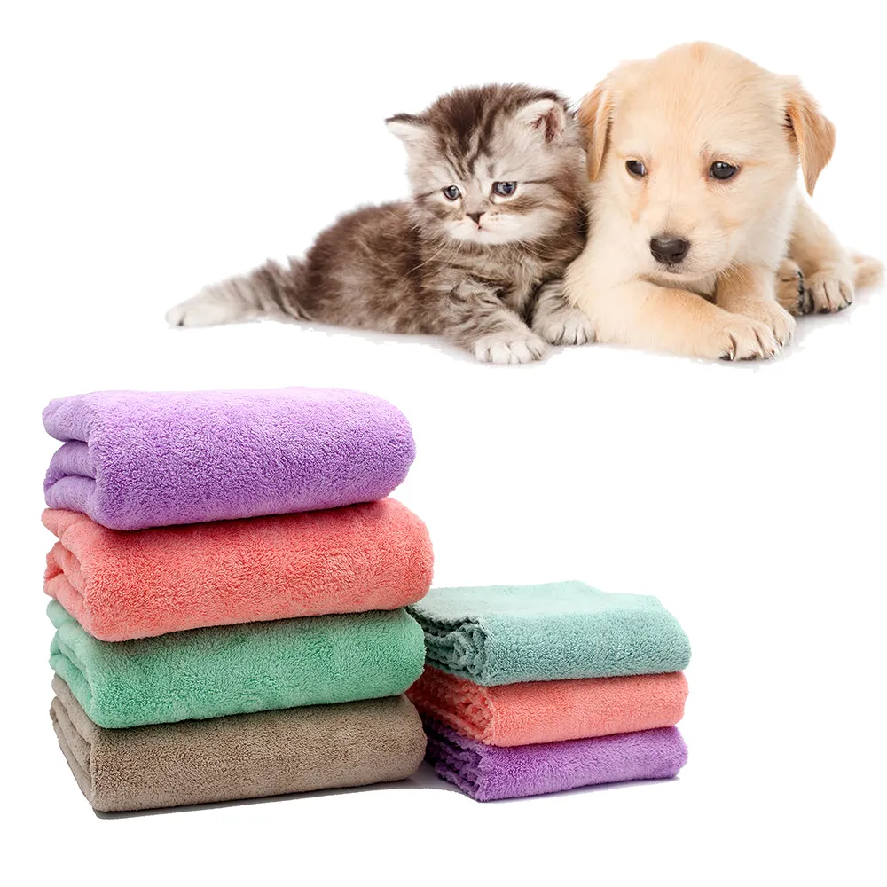 लक्जरी Microfiber अतिरिक्त बड़े पालतू पशुओं की आपूर्ति पालतू कुत्ते के लिए लोगो के साथ सुखाने स्नान तौलिया शरीर