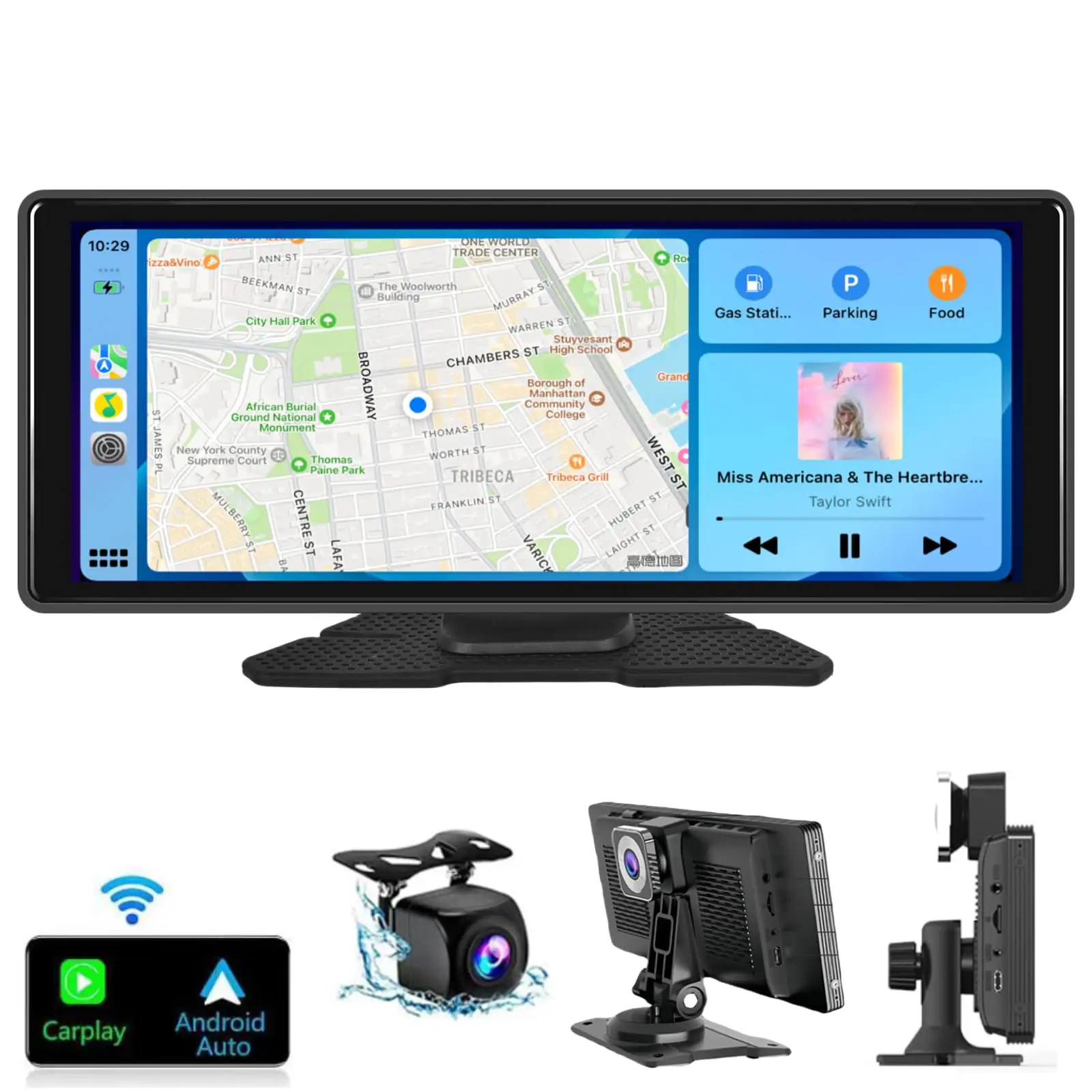 Araba Stereo 4k 10.26 inç IPS dokunmatik ekran BT araç DvD oynatıcı oyuncu ile Dash GPS navigasyon araç radyo