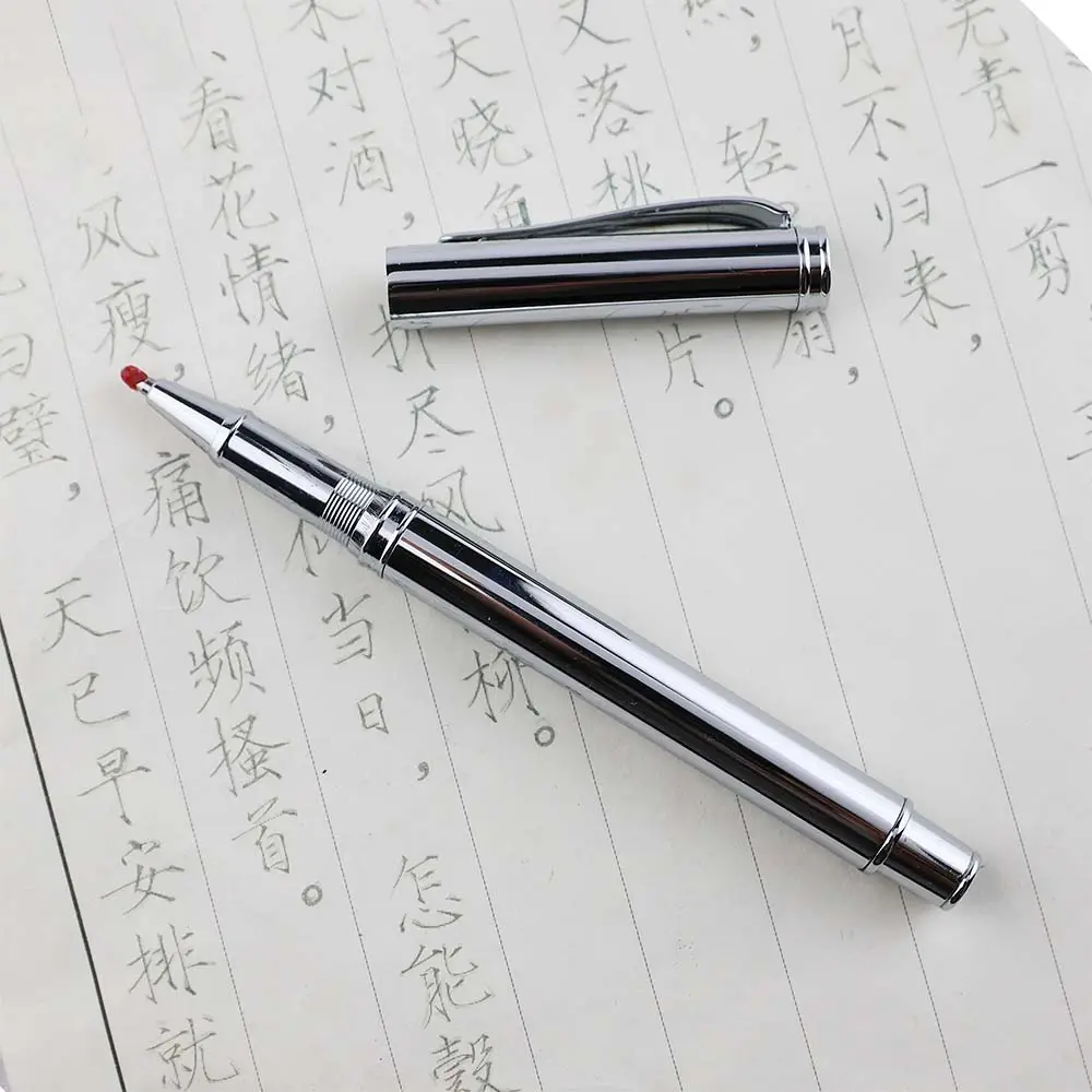 GemFully Factory classic design luxury stainless steel metal slim ball point pen for business gift