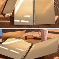 Correas de Papel Kraft con impresión de fábrica China, carpeta de archivos de oficina, A4 / A5/B5, Flipchart