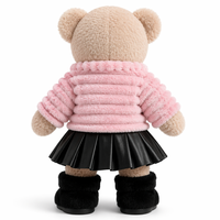 Ours en peluche personnalisé avec tenue de créateur, poupée en peluche OEM/ODM prête à offrir, jouet en peluche pour la vente en gros, certifié EN71 et ASTM