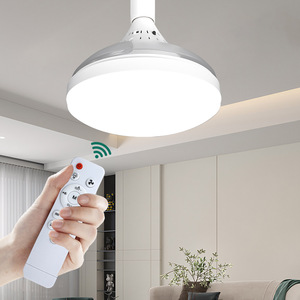 Ventilatore a <span class=keywords><strong>Soffitto</strong></span> LED Invisibile <span class=keywords><strong>con</strong></span> <span class=keywords><strong>Luce</strong></span>, Attacco E27, Telecomando e Dimmerazione a Tre Colori per Sale <span class=keywords><strong>da</strong></span> Pranzo e Camere <span class=keywords><strong>da</strong></span> Letto - Product Image 4