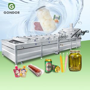 Máquina Pasteurizadora Continua de Bolsas de Acero Inoxidable, Tipo Túnel, con Baño de Inmersión en Agua - Product Image 1