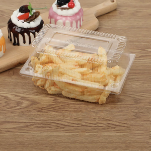 Einweg-Quadratbehälter Klare Klappbare Kunststoff-Verpackungsbox für Obst Kuchen Kunststoff-Lebensmittelboxen - Product Image 5