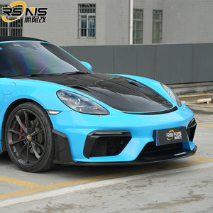 Convient pour Porsche 981 982 <span class=keywords><strong>GT4</strong></span> <span class=keywords><strong>RS</strong></span> Lèvre avant 718 Cayman Boxster GT4RS Style Lèvre de pare-chocs avant Dry Carbon Front Lip - Product Image 5