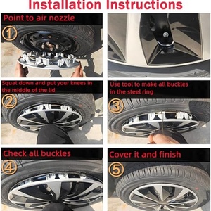 <span class=keywords><strong>Tapacubos</strong></span> Universales de 14/15/16'' para Ruedas, Tapas de Llanta a Presión para Coche, Camioneta, SUV, Material ABS, Juego de 4 - Product Image 6