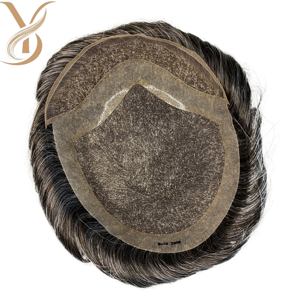 วิกผมคนแท้สำหรับผู้ชายเส้นผมด้านหน้าทำจาก PU ลูกไม้8*10เส้น - Product Image 4