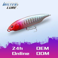 MISTER LURE 6cm 5g Leurre dur en plastique ABS, type crayon, avec hochet et yeux 3D réalistes, pour technique Walk the Dog, Stickbait