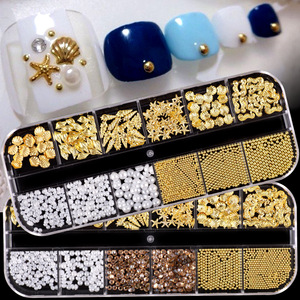 12 Rejillas de Diamantes de Imitación Dorados <span class=keywords><strong>para</strong></span> <span class=keywords><strong>Uñas</strong></span> Acrílicas, Decoración de <span class=keywords><strong>Uñas</strong></span> DIY - Product Image 3