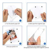 Bingkai Magnet Kulkas Akrilik OEM untuk Foto Polaroid, Magnet Kulkas untuk Foto Fujifilm Instax Mini