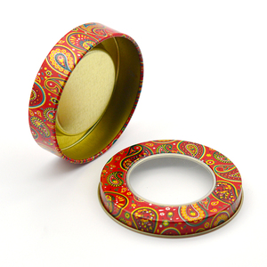 Caja Redonda de Hojalata Vacía de Diseño de Lujo de 90 mm de Diámetro x 20 mm de Alto, Caja de Embalaje para Azafrán con Ventana de 5 g - Product Image 5