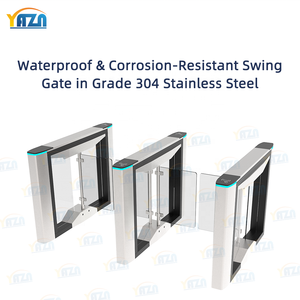 Barriera a battente sottile in acciaio inox 304 per uffici, banche, enti governativi, apertura rapida 0,2s, tornello veloce da 1400mm, parti personalizzate e spedizione veloce OEM - Product Image 3