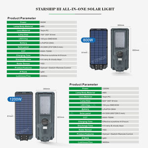 Солнечное освещение с камерой видеонаблюдения в умных городах, 1200 Вт, светодиодное уличное освещение на солнечной батарее с дистанционным управлением - Product Image 5