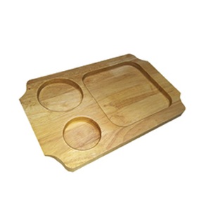 Plateau en bois poli de haute qualité Conception unique en bambou Écologique Accueil Hôtel Restaurant Utiliser des assiettes pour la vente à l'exportation de produits alimentaires - Product Image 5