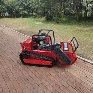 Robot tondeuse à fléaux industriel télécommandé à essence 1000 mm avec bac de ramassage 250L, antidérapant et anti-arrêt - Product Image 4