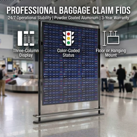 Système de terminaux FIDS OEM sur mesure avec écran LCD CMS pour affichage d'informations aux passagers d'aéroports et de métros sur mur vidéo
