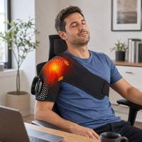 Kabellose 660nm 850nm Wärme-Vibrations-Schulterbandage mit Rotlichttherapie Nacken-/Schultermassagegerät 10W 5000mAh zur Schmerzlinderung