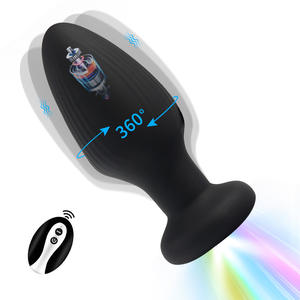 Vente en gros <span class=keywords><strong>de</strong></span> boules <span class=keywords><strong>de</strong></span> fourrure en silicone lumineuses vibrantes avec télécommande, plug anal avec lumières colorées, jouets sexuels pour adultes - Product Image 2