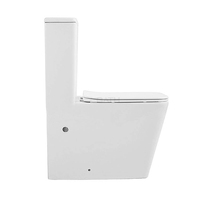 WC monobloc à siphon, double chasse 3/6L, siphon en P 180mm, à poser contre le mur, céramique, articles sanitaires, vente en gros