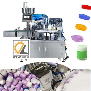 MTW automatic small bottle 10-100ml paint and color pigment liquid filling and capping machine