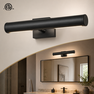 Applique <span class=keywords><strong>da</strong></span> Parete Decorativa Certificata ETL, Nero Opaco, Illuminazione Interna con Prese 120V, Telecomando Dimmerabile per Soggiorno - Product Image 1