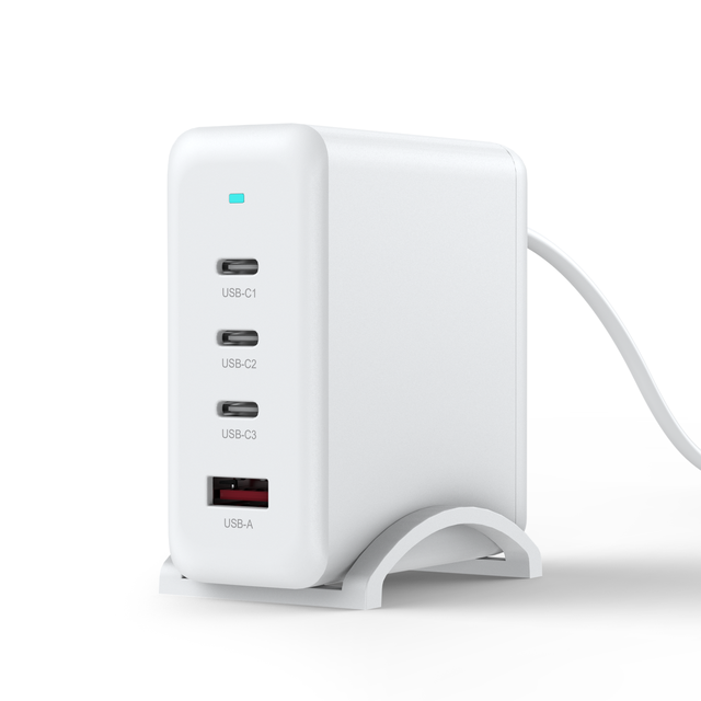 100W GaN Multi-Port 3C1A High Speed Desktop Type Charger Station PD Fast Charging KR PLUG for Mobile Phone Laptop Earbuds