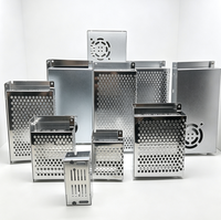 Boîtier d'alimentation à découpage personnalisé en aluminium avec couvercle supérieur en acier galvanisé et trous de ventilation, certifié ISO9001, sur mesure