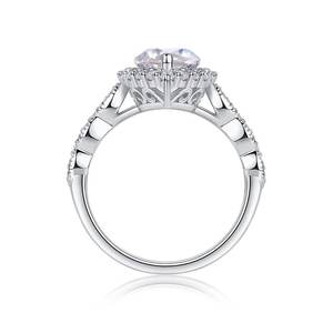 Anillos de Moissanita con Corte Marquesa para Mujer, Color D, Claridad VVS1, Plata de Ley S925 con Baño de Oro de 18K, Joyería Elegante - Product Image 2