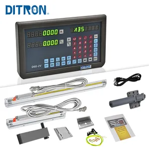 Diitron DRO Digitalleser mit 3 Stück Glas lineare Skala für Fräsen und Drehmaschine 2 Achsen Dro-Systeme 3 Achsen digitales Leser