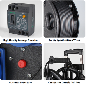 حماية تسرب مخصصة 4 طرق EU مآخذ IP44 قابلة للجر 50m 40m 25m تمديد كابل طاقة - Product Image 4