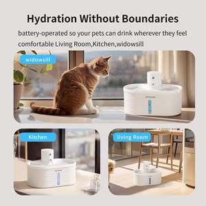 Distributeur d'eau automatique pour animaux Petwant 2,5 L avec capteur infrarouge pour chats et chiens - Product Image 2