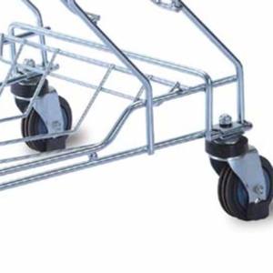 Keranjang & troli belanja logam gaya Asia tugas berat dengan 4 roda dan Pelapis bubuk pelapisan listrik - Product Image 5