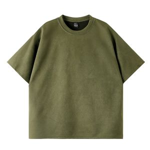 최고 판매 남성용 티셔츠 빈티지 오버사이즈 반팔 100% 폴리에스터 통기성 단색 무지 맞춤 로고 인쇄 - Product Image 1