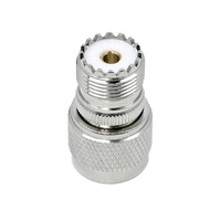 Adaptor Koaksial RF Jack UHF Jantan ke Betina N 50 Ohm Kuningan Berlapis Nikel Isolator PTFE Konektor Lurus Antena Radio Ham CB WiFi