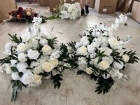 H502 Garten Große Elegante Seidenrosen 40cm Bodenblumenreihe Bodenarrangement Künstliche Blumen Hochzeitsdekorationen Blumenläufer